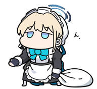 artist:nyaru blonde_hair blue_eyes character:toki_(blue_archive) in-series_category:cleaning_&_clearing in-series_category:millenium_science_school in-series_category:super_phenomenon_task_force japanese_text maid series:blue_archive // 267x245 // 44KB