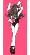 artist:yasu_urayaka brown_hair bunny_suit leotard long_hair rabbit_ears rabbit_tail series:original // 1354x2471 // 218KB