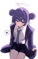 artist:azk_rgr black_hair character:kisaki_(blue_archive) grey_eyes hair_bun halo in-series_category:genryumon in-series_category:shanhaijing_secondary_school series:blue_archive twin_tails // 783x1200 // 99KB