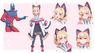 animal_ears artist:molatofu blonde_hair cat_ears cat_girl cat_tail character:momoi_(blue_archive) flushed_face halo in-series_category:game_development_department in-series_category:millenium_science_school pink_eyes series:blue_archive short_hair tail // 4000x2250 // 630KB