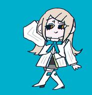 artist:ushi_mochi blonde_hair character:shinosawa_hiro_(gakuen_idolmaster) chibi idol_outfit long_hair orange_eyes series:gakuen_idolmaster series:idolmaster // 755x782 // 323KB