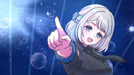 artist:latte_(a_nextsystem) blue_eyes character:katsuragi_lilja_(gakuen_idolmaster) hair_accessories hair_braid idol_outfit series:gakuen_idolmaster series:idolmaster short_hair white_hair // 1920x1080 // 1.4MB