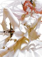 artist:iumu character:surtr_(arknights) character:surtr_(prelude_to_transcendence)_(arknights) demon_horns hair_accessories horns in-series_category:sarkaz long_hair masturbation purple_eyes red_hair series:arknights thigh_squish // 1243x1680 // 2.1MB