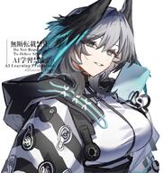 artist:goma74_umai bird_girl character:ho'olheyak_(arknights) green_eyes grey_hair head_wings in-series_category:columbia in-series_category:k'uk'ulkan series:arknights short_hair // 1671x1771 // 339KB