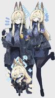 animal_ears artist:uhay blonde_hair blue_eyes character:kanna_(blue_archive) dog_ears dog_girl halo in-series_category:public_peace_bureau in-series_category:valkyrie_police_school long_hair series:blue_archive sharp_teeth // 2294x4096 // 791KB