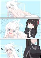 artist:threeboon black_hair bodysuit character:nagusa_(blue_archive) character:nagusa_(swimsuit)_(blue_archive) character:rio_(battle)_(blue_archive) character:rio_(blue_archive) comic grey_eyes hair_accessories hair_braid halo in-series_category:allied_hyakkiyako_academy in-series_category:hyakkaryouran_conflict_resolution_council in-series_category:millenium_science_school in-series_category:seminar long_hair mechanical_halo meme ponytail red_eyes series:blue_archive shadow_over_eyes spanking swimsuit white_hair // 1736x2456 // 1.3MB