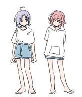 alternate_outfit artist:pikepicell beauty_mark brown_hair casual_clothes character:asakura_toru character:higuchi_madoka_(idolmaster_shiny_colors) purple_hair series:idolmaster series:idolmaster_shiny_colors short_hair two-tone_hair // 2315x2727 // 417KB