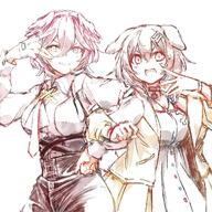 animal_ears bird_girl character:inugami_korone character:takane_lui dog_ears dog_girl head_wings in-series_category:gamers in-series_category:hololive_japan in-series_category:holox meta:artist_request meta:source_request meta:tagme series:hololive // 1200x1200 // 227KB