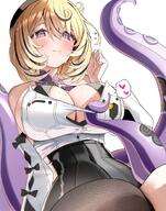 artist:nidaime beauty_mark character:yidhari_murphy_(zenless_zone_zero) flushed_face in-series_category:spook_shack octopus_tentacles series:zenless_zone_zero tentacles // 1271x1615 // 331KB