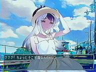 alternate_outfit artist:negiumaya beauty_mark black_hair character:kayoko_(blue_archive) demon_horns halo horns in-series_category:gehenna_academy in-series_category:problem_solver_68 japanese_text long_hair red_eyes series:blue_archive sun_hat sundress two-tone_hair white_hair // 1280x959 // 284KB