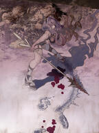 artist:thiccborb character:typhon_(arknights) demon_horns horns in-series_category:sami in-series_category:sarkaz long_hair purple_eyes purple_hair series:arknights sports_wear twin_tails // 2250x3000 // 6.5MB