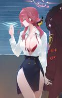 artist:doksyuri character:aru_(blue_archive) demon_horns halo horns in-series_category:gehenna_academy in-series_category:problem_solver_68 lingerie long_hair pink_hair series:blue_archive yellow_eyes // 2592x4096 // 989KB