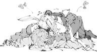 animal_ears artist:shino_duka character:avywenna character:endministrator female_on_top in-series_category:cautus kiss monochrome rabbit_ears rabbit_girl series:arknights:_endfield // 4096x2259 // 672KB