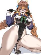 artist:BOW bird_girl character:shimiko_(blue_archive) character:shimiko_(magical)_(blue_archive) glasses halo head_wings high-cut_leotard in-series_category:library_committee in-series_category:trinity_general_school leotard magical_girl series:blue_archive shadow_over_eyes // 929x1237 // 145KB