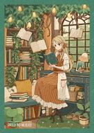 artist:takosuke black_eyes blonde_hair dress english_text hair_bow hair_braid long_hair series:original // 2828x4000 // 1.7MB