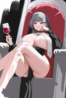 artist:plentyofempty character:n_(plentyofempty) grey_hair long_hair nun red_eyes series:original vampire // 2178x3254 // 396KB
