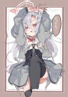 artist:ryo_skrdi beauty_mark bird_girl character:suzumi_(blue_archive) gripping_bed halo head_wings in-series_category:trinity_general_school in-series_category:trinity_vigilante_crew japanese_text long_hair red_eyes series:blue_archive white_hair // 2894x4093 // 4.6MB