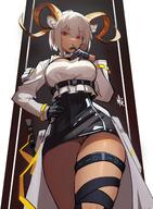 animal_ears brown_skin character:carnelian_(arknights) goat_ears goat_horns horns in-series_category:caprinae in-series_category:sargon meta:artist_request meta:source_request meta:tagme series:arknights // 2569x3487 // 557KB