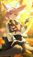 animal_ears artist:wako blue_eyes character:niko_(blue_archive) fox_ears fox_girl halo in-series_category:fox_squad in-series_category:SRT_special_academy pink_hair pov series:blue_archive short_hair // 2894x4912 // 5.8MB