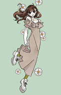 artist:yasu_urayaka brown_eyes brown_hair dress long_hair series:original // 1280x2000 // 277KB