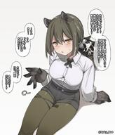 animal_ears character:robin_(arknights) freckles in-series_category:anaty in-series_category:columbia japanese_text meta:artist_request meta:source_request meta:tagme raccoon_ears raccoon_girl series:arknights // 1113x1300 // 157KB