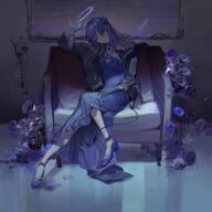 body_wings character:mostima_(arknights) demon_horns dress halo horns in-series_category:fallen_sankta in-series_category:laterano in-series_category:sankta meta:artist_request meta:source_request series:arknights // 1024x1022 // 108KB