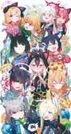 alternate_outfit animal_ears artist:nasan beauty_mark black_eyes black_hair blonde_hair blue_eyes cat_ears cat_girl character:aru_(blue_archive) character:kanna_(blue_archive) character:kayoko_(blue_archive) character:kazusa_(blue_archive) character:kikyou_(blue_archive) character:mari_(blue_archive) character:midori_(blue_archive) character:momoi_(blue_archive) character:mutsuki_(blue_archive) character:serika_(blue_archive) character:shiroko_(blue_archive) demon_horns dog_ears dog_girl flushed_face green_eyes grey_hair halo happi_coat heterochromia horns in-series_category:abydos_high_school in-series_category:after_school_sweets_club in-series_category:allied_hyakkiyako_academy in-series_category:foreclosure_task_force in-series_category:game_development_department in-series_category:gehenna_academy in-series_category:hyakkaryouran_conflict_resolution_council in-series_category:millenium_science_school in-series_category:problem_solver_68 in-series_category:public_peace_bureau in-series_category:sisterhood in-series_category:trinity_general_school in-series_category:valkyrie_police_school orange_eyes orange_hair pink_eyes pink_hair pointed_ears purple_eyes red_eyes series:blue_archive sharp_teeth two-tone_hair white_hair wolf_ears wolf_girl // 1700x3204 // 994KB