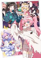 alternate_outfit animal_ears artist:ideolo beauty_mark bird_girl black_hair blonde_hair blue_eyes brown_hair cat_ears cat_girl character:airi_(band)_(blue_archive) character:airi_(blue_archive) character:hoshino_(blue_archive) character:kazusa_(blue_archive) character:kazusa_(halloween)_(blue_archive) character:natsu_(band)_(blue_archive) character:natsu_(blue_archive) character:reisa_(blue_archive) character:reisa_(magical)_(blue_archive) character:suzumi_(blue_archive) character:suzumi_(magical)_(blue_archive) character:yoshimi_(band)_(blue_archive) character:yoshimi_(blue_archive) dress halo head_wings heterochromia in-series_category:abydos_high_school in-series_category:after_school_sweets_club in-series_category:foreclosure_task_force in-series_category:sugar_rush in-series_category:trinity_general_school in-series_category:trinity_vigilante_crew low-cut_dress magical_girl mummy_outfit pink_eyes pink_hair purple_eyes purple_hair red_eyes series:blue_archive twin_drills twin_tails two-tone_hair werewolf_costume white_hair yellow_eyes // 1164x1642 // 361KB