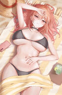artist:steelball character:ichijou_ririka ear_piercings flushed_face in-series_category:dev_is in-series_category:hololive_japan in-series_category:regloss long_hair orange_eyes orange_hair pov series:hololive sweater swimsuit // 2500x3800 // 4.3MB