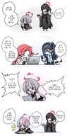 artist:SYK black_hair blue_eyes character:aris_(blue_archive) character:kokuriko_(blue_archive) character:shuro_(blue_archive) character:yuzu_(blue_archive) comic grey_hair hair_accessories hair_down_the_middle halo in-series_category:allied_hyakkiyako_academy in-series_category:game_development_department in-series_category:millenium_science_school in-series_category:nature's_beauty_club korean_text long_hair red_eyes red_hair series:blue_archive // 1482x3000 // 510KB