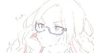 artist:kasasagi blonde_hair blue_eyes character:juou_sena_(gakuen_idolmaster) flushed_face glasses japanese_text long_hair series:gakuen_idolmaster series:idolmaster // 3840x2160 // 1.0MB