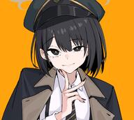 artist:tinkie black_eyes black_hair character:hiromi_(blue_archive) halo in-series_category:dorm_supervisory_unit in-series_category:wild_hunt_academy_of_arts pov series:blue_archive short_hair // 2600x2324 // 1.7MB