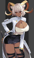 animal_ears brown_skin character:carnelian_(arknights) goat_ears goat_horns horns in-series_category:caprinae in-series_category:sargon meta:artist_request meta:source_request meta:tagme series:arknights // 1500x2504 // 518KB