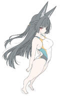 animal_ears artist:t1kosewad78 black_hair character:hoshimi_miyabi_(zenless_zone_zero) fox_ears fox_girl hair_braid in-series_category:hollow_special_operations_section_6 long_hair red_eyes series:zenless_zone_zero swimsuit // 1158x1637 // 430KB