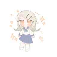 artist:ksn-yakisoba blonde_hair character:shinosawa_hiro_(gakuen_idolmaster) chibi long_hair orange_eyes series:gakuen_idolmaster series:idolmaster // 2048x2048 // 95KB