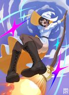artist:hakimen black_hair character:oozora_subaru green_eyes in-series_category:generation_2 in-series_category:hololive_japan series:hololive short_hair witch_hat // 2631x3618 // 563KB