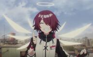 body_wings character:exusiai_(arknights) halo in-series_category:laterano in-series_category:sankta meta:anime_screenshot series:arknights // 1181x735 // 1.1MB