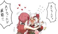 character:houshou_marine character:nakiri_ayame demon_horns heterochromia horns in-series_category:generation_2 in-series_category:generation_3 in-series_category:hololive_japan meta:artist_request meta:source_request meta:tagme oni series:hololive // 1912x1128 // 1.3MB