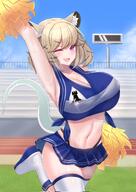 animal_ears character:utage_(arknights) cheerleader in-series_category:higashi in-series_category:nue meta:artist_request meta:source_request series:arknights // 1448x2048 // 354KB