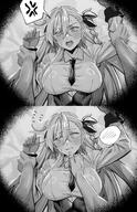 anger_vein artist:hxd9585 character:olga_marie_animusphere_(fate) comic flushed_face hair_braid long_hair monochrome pov series:fate // 1000x1549 // 898KB