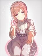 artist:omochi blue_eyes brown_hair character:himesaki_rinami_(gakuen_idolmaster) long_hair pov series:gakuen_idolmaster series:idolmaster // 2304x3072 // 2.5MB