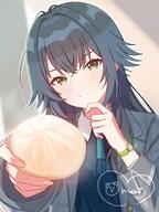 artist:omochi character:tsukimura_temari_(gakuen_idolmaster) green_eyes green_hair long_hair pov series:gakuen_idolmaster series:idolmaster // 2304x3072 // 2.0MB