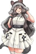 animal_ears artist:radioNEET brown_hair character:honeyberry_(arknights) in-series_category:rim_billiton in-series_category:zalak long_hair tail twin_tails yellow_eyes // 2677x4093 // 809KB