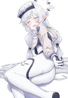 artist:HEIM beauty_mark bodysuit character:himari_(battle)_(blue_archive) character:himari_(blue_archive) elf halo in-series_category:millenium_science_school in-series_category:super_phenomenon_task_force long_hair pointed_ears purple_eyes series:blue_archive twin_tails white_hair // 2867x4096 // 677KB