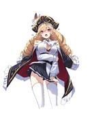 artist:ddangbi blonde_hair character:corsair_(maplestory) flushed_face lingerie long_hair pink_eyes series:maplestory twin_drills // 1026x1489 // 919KB