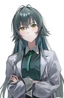 artist:flatshi character:tsukimura_temari_(gakuen_idolmaster) green_eyes green_hair long_hair series:gakuen_idolmaster series:idolmaster // 1228x1877 // 257KB
