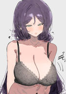 artist:haru_(spring) character:toujou_nozomi flushed_face green_eyes in-series_category:&mu;'s lingerie long_hair purple_hair series:love_live! series:love_live!_school_idol_project twin_tails // 2894x4093 // 5.2MB