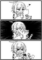 artist:residentsleeper character:subaru_(blue_archive) comic halo in-series_category:arius_satellite_school in-series_category:nicomedia_troop monochrome series:blue_archive // 1456x2048 // 452KB