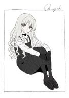 artist:mikobako dress green_eyes long_hair series:original white_hair // 1414x2000 // 170KB