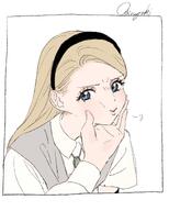 artist:mikobako blonde_hair blue_eyes character:manon_(mikobako) long_hair pov series:original // 1599x2000 // 203KB